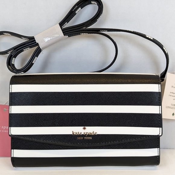Kate Spade Laurel Way Winni Striped Crossbody Clutch | NWT - Picture 2 of 10